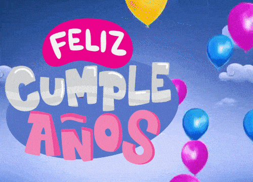 tarjeta animada cumpleanos feliz animacion globos colores movimiento